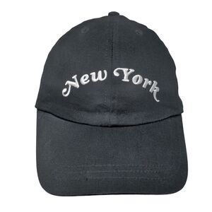 New York Slideback Hat Black One Size Embroidered Victoria's Secret PINK
